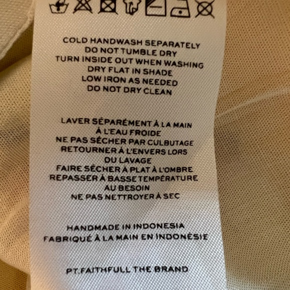 Faithful The Brand NWT El Rio Cut-Out Yellow Floral Linen Maxi Dress 10 - Picture 10 of 14